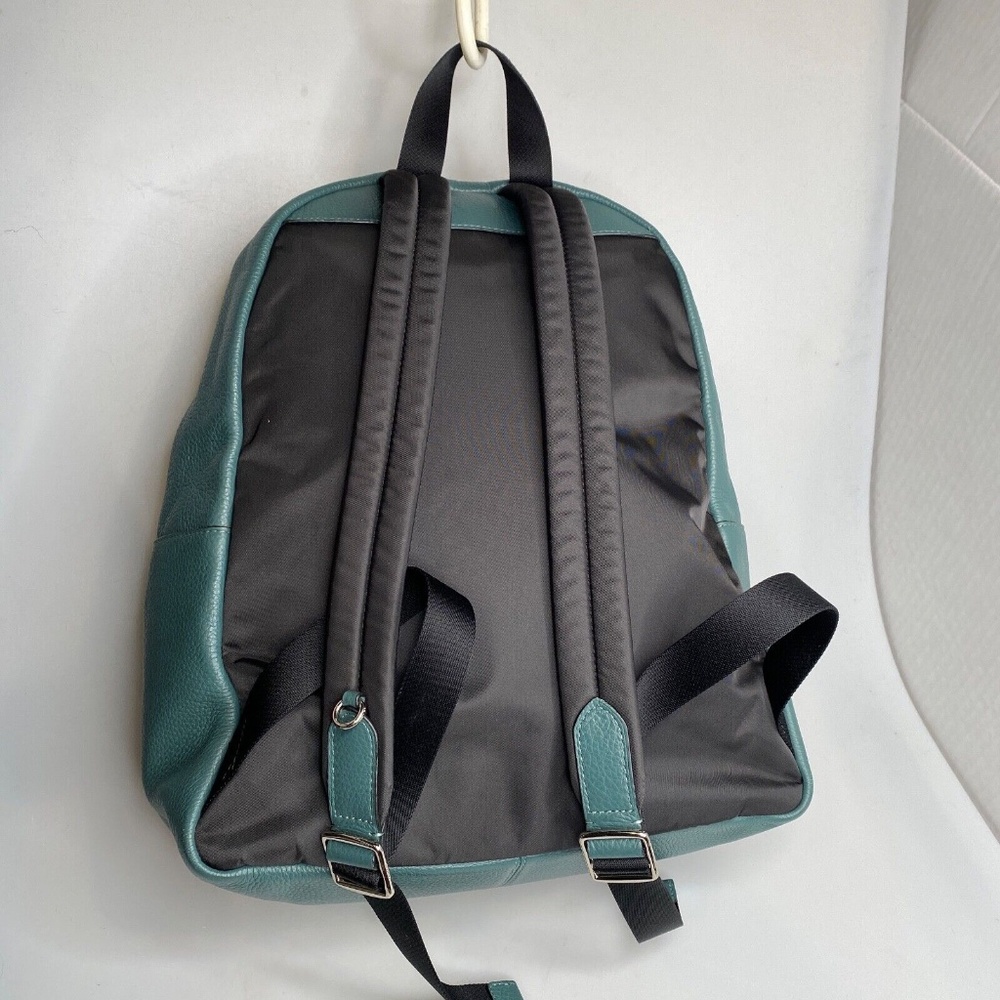 COACH Backpack Dark Turquoise Pebble Leather Silver Hardware (29004) EUC - Picture 9 of 16